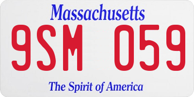 MA license plate 9SM059