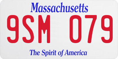 MA license plate 9SM079