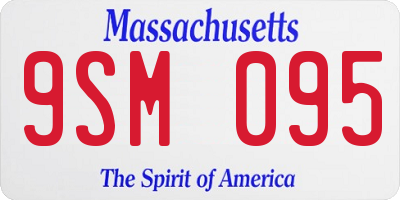 MA license plate 9SM095