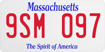 MA license plate 9SM097