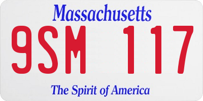 MA license plate 9SM117
