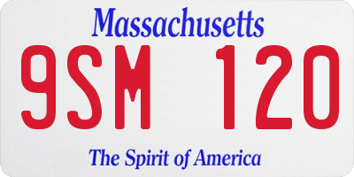 MA license plate 9SM120