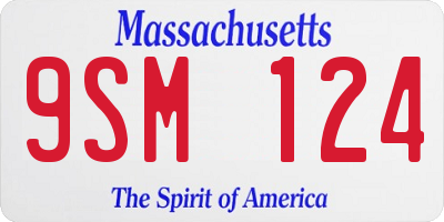 MA license plate 9SM124