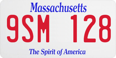 MA license plate 9SM128