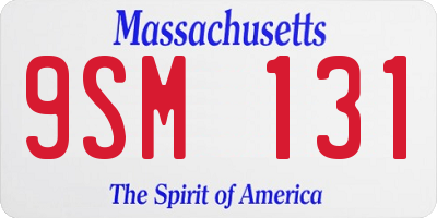 MA license plate 9SM131