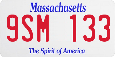 MA license plate 9SM133
