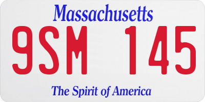 MA license plate 9SM145