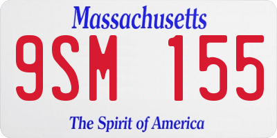 MA license plate 9SM155