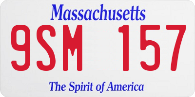 MA license plate 9SM157