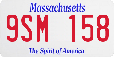 MA license plate 9SM158