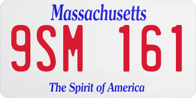 MA license plate 9SM161