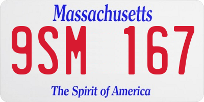 MA license plate 9SM167