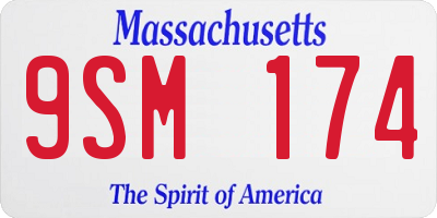 MA license plate 9SM174