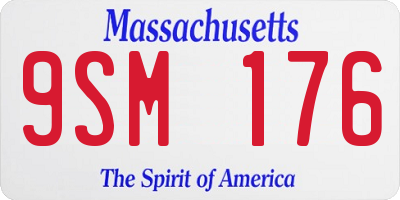 MA license plate 9SM176