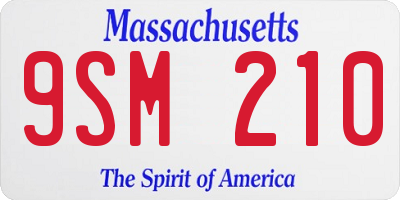 MA license plate 9SM210
