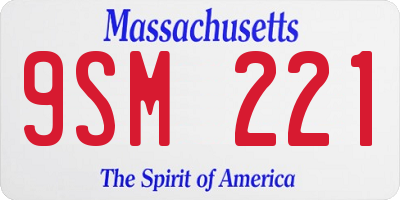 MA license plate 9SM221