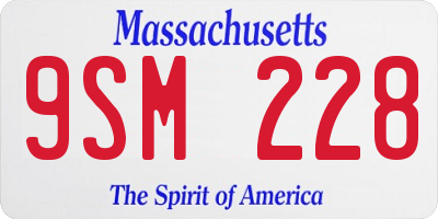 MA license plate 9SM228