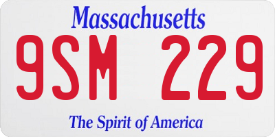 MA license plate 9SM229