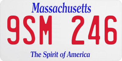 MA license plate 9SM246