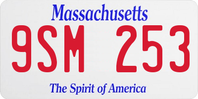 MA license plate 9SM253