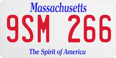 MA license plate 9SM266