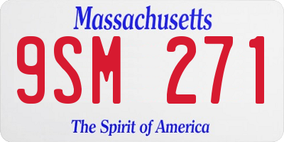 MA license plate 9SM271