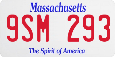 MA license plate 9SM293