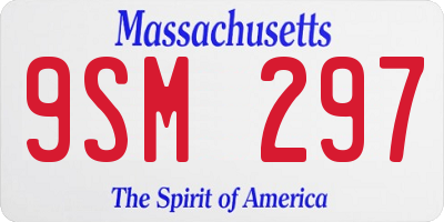 MA license plate 9SM297