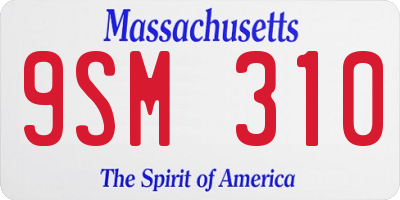 MA license plate 9SM310