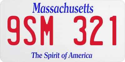 MA license plate 9SM321