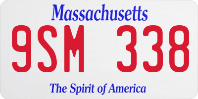 MA license plate 9SM338