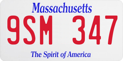 MA license plate 9SM347