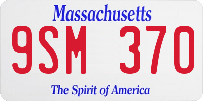 MA license plate 9SM370