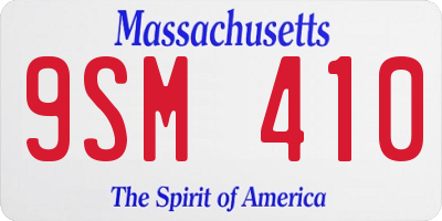 MA license plate 9SM410