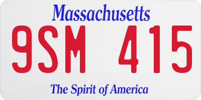 MA license plate 9SM415