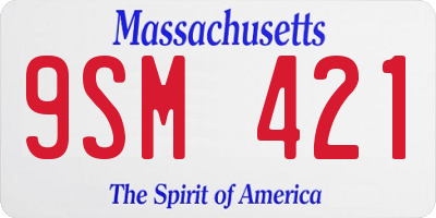 MA license plate 9SM421