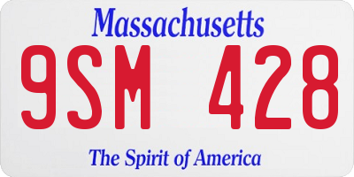 MA license plate 9SM428