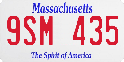 MA license plate 9SM435