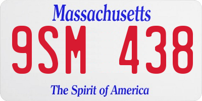 MA license plate 9SM438