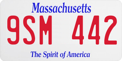 MA license plate 9SM442