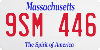 MA license plate 9SM446