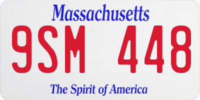 MA license plate 9SM448