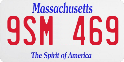 MA license plate 9SM469