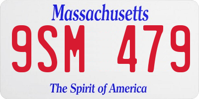MA license plate 9SM479