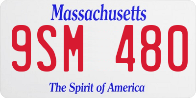 MA license plate 9SM480
