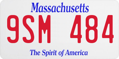 MA license plate 9SM484