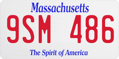 MA license plate 9SM486