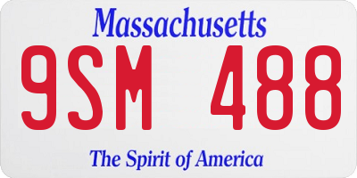 MA license plate 9SM488