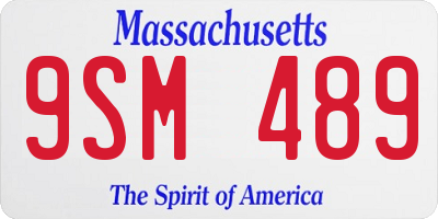 MA license plate 9SM489