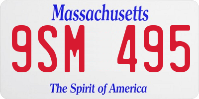 MA license plate 9SM495